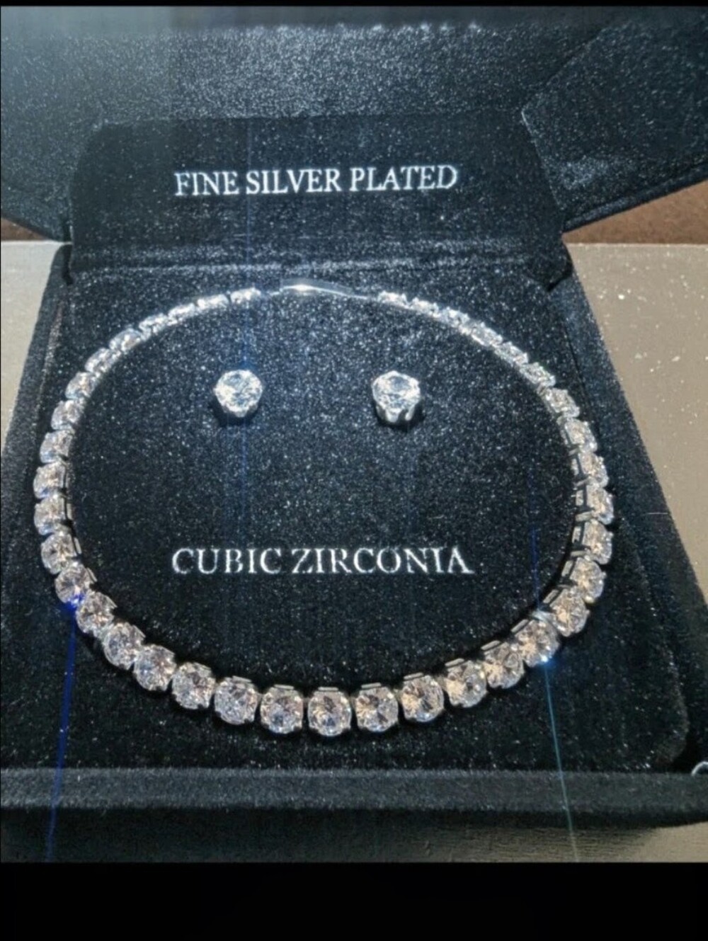 CZ Earrings/Bracelet Set NIB